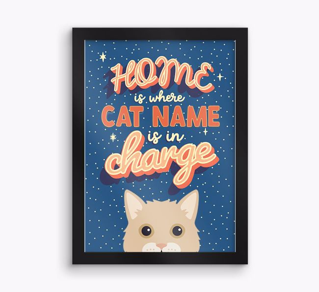 Home Is Where: Personalised {breedCommonName} Framed Print